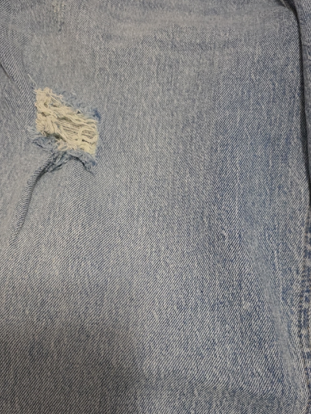 Light Wash Distressed Curvy High Rise Baggy Jeans Womens Size Large Regular - Picture 6 of 11